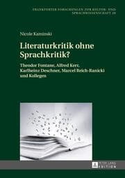 Cover von Literaturkritik ohne Sprachkritik?