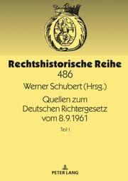 Cover von Quellen zum Deutschen Richtergesetz vom 8.9.1961