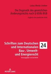 Cover von Die Dogmatik des gesetzlichen Änderungsrechts nach § 650b BGB