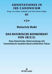 Cover von Das Bayerische Konkordat von 1817/21