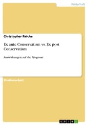 Cover von Ex ante Conservatism vs. Ex post Conservatism
