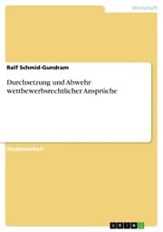 Cover von Durchsetzung und Abwehr wettbewerbsrechtlicher Ansprüche