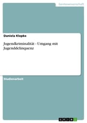 Cover von Jugendkriminalität - Umgang mit Jugenddelinquenz