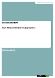 Cover von Das Antidiskriminierungsgesetz