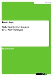 Cover von Sicherheitsbetrachtung zu RFID-Anwendungen