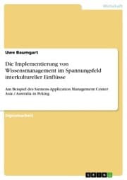 Cover von Die Implementierung von Wissensmanagement im Spannungsfeld interkultureller Einflüsse
