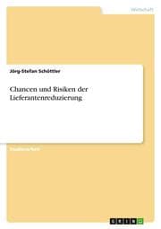 Cover von Chancen und Risiken der Lieferantenreduzierung
