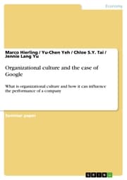 Cover von Organizational culture and the case of Google