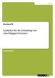 Cover von Leitfaden für die Gründung von einschlägigen Vereinen