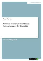Cover von Postmans kleine Geschichte des Gebrauchwertes der Literalität