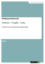 Cover von Chanson - Couplet - Song