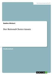 Cover von Der Rational-Choice-Ansatz