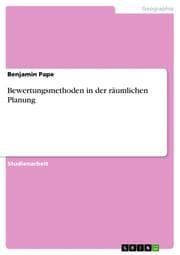 Cover von Bewertungsmethoden in der räumlichen Planung