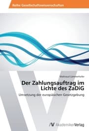 Cover von Der Zahlungsauftrag im Lichte des ZaDiG