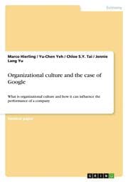 Cover von Organizational culture and the case of Google