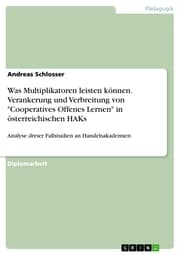 Cover von Was Multiplikatoren leisten können. Verankerung und Verbreitung von 'Cooperatives Offenes Lernen' in österreichischen HAKs