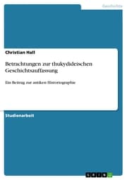 Cover von Betrachtungen zur thukydideischen Geschichtsauffassung