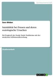 Cover von Suizidalität bei Frauen und deren soziologische Ursachen