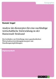 Cover von Analyse des Konzeptes für eine nachhaltige wirtschaftliche Entwicklung in der Hansestadt Stralsund