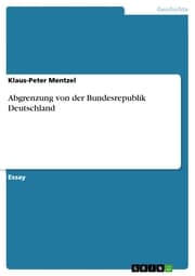 Cover von Abgrenzung von der Bundesrepublik Deutschland
