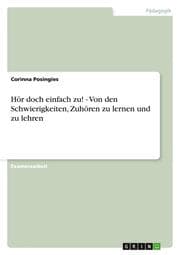 Cover von Hör doch einfach zu! - Von den Schwierigkeiten, Zuhören zu lernen und zu lehren