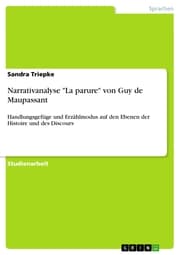 Cover von Narrativanalyse 'La parure' von Guy de Maupassant