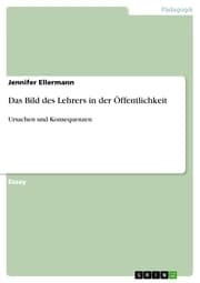 Cover von Das Bild des Lehrers in der Öffentlichkeit