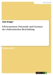 Cover von E-Procurement. Potenziale und Grenzen der elektronischen Beschaffung