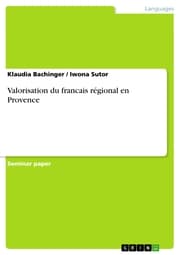 Cover von Valorisation du francais régional en Provence