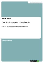 Cover von Der Werdegang des Lehrerberufs
