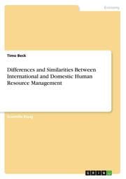 Cover von Differences and Similarities Between International and Domestic Human Resource Management