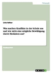 Cover von Was machen Konflikte in der Schule aus und wie sieht eine mögliche Bewältigung durch Mediation aus?