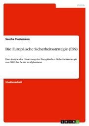 Cover von Die Europäische Sicherheitsstrategie (ESS)