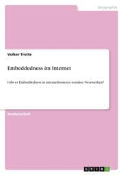 Cover von Embeddedness im Internet