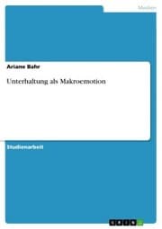 Cover von Unterhaltung als Makroemotion