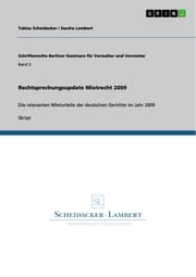 Cover von Rechtsprechungsupdate Mietrecht 2009