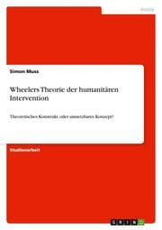 Cover von Wheelers Theorie der humanitären Intervention