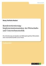 Cover von Kundenorientierung - Implementationsansätze der Wirtschafts- und Unternehmensethik