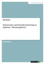 Cover von Totenwache und Totenbeschwörung in Apuleius' 'Metamorphoses'