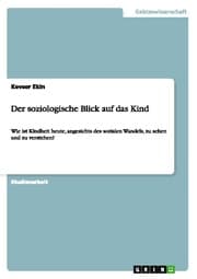 Cover von Der soziologische Blick auf das Kind