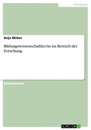 Cover von Bildungswissenschaftler/in im Bereich der Forschung