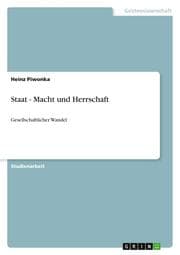 Cover von Staat - Macht und Herrschaft