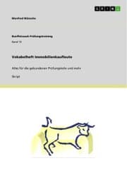 Cover von Vokabelheft Immobilienkaufleute