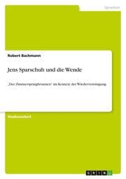 Cover von Jens Sparschuh und die Wende