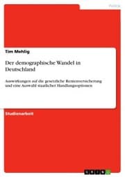 Cover von Der demographische Wandel in Deutschland