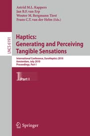 Cover von Haptics: Generating and Perceiving Tangible Sensations, Part I
