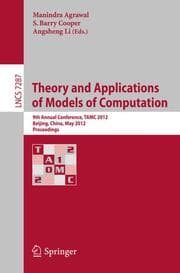 Cover von Theory and Applications of Models of Computation