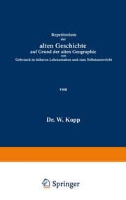 Cover von Repetitorium der alten Geschichte auf Grund der alten Geographie zum Gebrauch in höheren Lehranstalten und zum Selbstunterricht