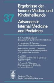 Cover von Ergebnisse der Inneren Medizin und Kinderheilkunde / Advances in Internal Medicine and Pediatrics