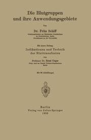 Cover von Die Blutgruppen und ihre Anwendungsgebiete